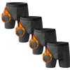 Nuofengkudu Uomo Termico Lunghe Boxer Aderenti Caldo Senza Cuciture Rigonfiamento Bulge Mutande Lunghi Elasticizzato Confort Morbidi Lounge Underwear Underpants Pigiami B-4 Pack-Grigio Scuro L