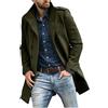 babao Trench da Uomo in Lana Calda Invernale Cappotti Lunghi Doppio Petto Giacche Eleganti da Lavoro da Uomo