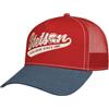 Stetson Save Base Trucker Cap donna/uomo - Baseball mesh Snapback, con picco, picco, tutte le stagioni primavera estate autunno inverno, Blu e rosso., Taglia unica