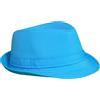 Miobo Cappello in Paglia, Cappello Panama, Cappello Fedora, Disegno Trilby, Protezione Solare 58 Tinta Unita Azzurro