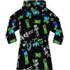 MINECRAFT Vestaglia Creeper Accappatoio Bambino | Vestaglia Gamer Da Bambino | Nero 10-11 Anni