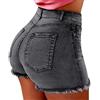 BOTCAM Jeans corti da donna a vita alta, elasticizzati, estivi, con push up, con foro a coste, skinny Y2k Boyfriend, jeans corti, jeans estivi con tasche