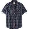 Dubinik® Camicia Uomo Maniche Corte a Quadri Western con Bottoni Automatici Stile Cowboy