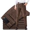 Generic Pantaloni da uomo in velluto a coste dalla vestibilità classica, pantaloni da uomo in velluto a coste elasticizzati, pantaloni in velluto a coste di cotone, leggeri, vestibilità classica e dritta,