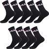 Fila Calze Sportive (Pacco da 9) Uomo (IT, Numero, 35, 38, Regular, Regular, Nero (Noir N - Nr))