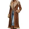 Berimaterry Cappotti invernali da donna in finta pelle scamosciata shearling cappotto con risvolto termico Sherpa foderato in pile lungo peacoats caldo cappotto in peluche cappotto capispalla