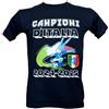 Generico T-Shirt Napoli Campione d'Italia 2024-2025 4 Scudetto, Disponibile in Blu, Bianco, Nero, Taglie da Adulto (IT, Testo, XL, Regular, Regular, Blu)