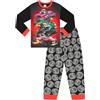 Hot Wheels Pigiama lungo per bambini, motivo: Cars, colore: rosso e nero