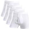 HERMKO 3940 4 Boxer Lunghi ad Alta Vita da Uomo, Farbe:Bianco, Größe Herren:6 (XL)
