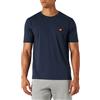 Ellesse T-Shirt Maglietta Manica Corta Uomo Giriocollo Logo Patch Ricamo 100% Cotone (Blu, XL)