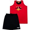 GIVOVA Completo/Pigiama Cotone Uomo Canotta e Pantaloncino Moda Egidio (IT, Testo, XL, Regular, Regular, 4035 Rosso)