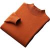 Niiyyjj Maglione da uomo in 100% lana merino a collo alto lavorato a maglia tinta unita maglione a collo alto spesso pullover casual