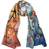JWSilk Sciarpa lunga in seta Charmeuse Stampa artistica classica, Albero della vita di Gustav Klimt, 63 x 17