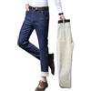 Vagbalena Jeans Caldi da Uomo Invernali Jeans con Fodera Invernale Jeans con Fodera fluida Jeans Doppi Larghi Pantaloni Invernali Caldi e Sottili