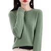 Generisch Maglione in Cashmere da Donna, 100% Cashmere, Girocollo, Morbido Maglione a Maniche Lunghe, Maglione da Donna in 100% Lana Merino 100 Cashmere, verde, M