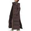 Generic Maxi piumino da donna con cappuccio lungo imbottito con spacco laterale, lunghezza intera, invernale, caldo, trapuntato, classico, tinta unita, taglie forti, capispalla termico per escursioni e viaggi