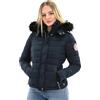 Navahoo, caldo piumino invernale da donna, giacca corta foderata, parka, cappotto imbottito, B301 Blu XL