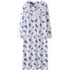 Keyocean Camicia da Notte da Donna in Cotone, a Maniche Lunghe, Biancheria da Notte