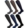CRV PAJAMAS AND SOCKS CRAVANA Calze Uomo Corte e Lunghe in Cotone Caldo a fantasia Righe Disegni Perfette per la stagione fredda, Alta Moda Italiana Prodotti made in Italy (8106 LUNGO, T2)