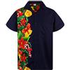 King Kameha Funky-Camicia-Hawaiana, Natale, Manica-Corta, Christmas-Wedding, Blu, 3XL