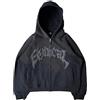 Tinetill Felpa con Cappuccio Giacca Oversize Stampa Punk Gotico Streetwear Vintage Pullover Donna