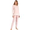 SNELLY Pigiama Donna Invernale Cotone Punto Milano, Pigiami 2 Pezzi Morbido con Maglia Manica Lunga, Fantasia a Scelta, Taglie 44 46 48 50 52 54