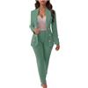 Richymfa Tailleur Donna Eleganti da Cerimonia Pantaloni e Giacca Completo da Donna con Risvolto Business Suit con Bottone Completi di Pantaloni 2 Pezzi per Matrimoni e Feste