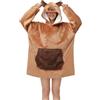 chuangminghangqi Unisex Felpa con Cappuccio Coperta Pullover Cappuccio Peluche Manica TV Plaid Coperte Adulto Donna Uomo Oversize Animale Felpe Wearable Blanket, Capybara, S