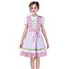 Sunny Fashion Ragazze Tedesco Dirndl Vestito S per Oktoberfest Bavarese Annata Rosa 6-12 Anni