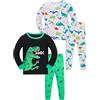 SOIBEEN - Pigiama per ragazzi, abbigliamento da notte in cotone per bambini, set completo con maglietta e pantaloni, regalo di Natale, 2-14 anni, 3 anni