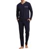 In One Clothing Pigiama lungo da uomo, Blu scuro, XL