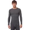 DANISH ENDURANCE Maglia Termica Uomo in Lana Merino, Manica Lunga, per Sci, Trekking, Escursionismo con o Senza Chiusura Zip, Dark Grey, L