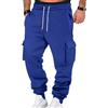 uxxnjfg Pantaloni Cargo Uomo Lavoro Trekking Militari Pantaloni Tasconi Laterali Elasticizzati Sci Lavoro Softshell con Tasche Multiple Cotone Leggeri Abbigliamento Clothing Royal Blue M