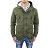 Evoga Giaccone Parka Uomo Verde Militare Casual Invernale