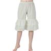 BEAUTELICATE Cotone Sottovesti a Pantalone Vittoriano Donne Mutande Sottoveste Bloomers Pants (Beige - Volant a 2 Strati, L)
