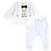 Chicco Coprifasce E Ghettina In Ciniglia, Pigiamino per bambino e neonato Unisex - Bimbi 0-24, Azzurro - 1M, 0 mesi