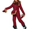 Fannyfuny Tuta Da Sci Donna Completa - Giacca Invernale Calda Moda Con Cappuccio Termico - Sportiva Da Esterno Vestiti Neve