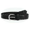 Generic GLDFW - Cintura da donna in pelle intrecciata con fibbia quadrata, 1 pezzo, Nero , 108cm