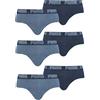 PUMA Brief Slip da uomo, confezione da 6 (denim/denim, XL)