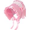 BPURB Cappello da pellegrino vittoriano da donna, accessorio per costume coloniale