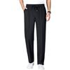 Generale Pantaloni Stretch Uomo, Pantaloni Chino in Cotone con Vita Elastica, Pantaloni Estivi Traspiranti e Comodi Stile Smart Casual per Uomini Anziani(Black,X-Large)