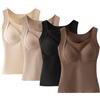 ZDOUXUAN Canotta Calda Ispessita con Reggiseno a Fascia, Canottiera Termica da Donna 2 in 1, Gilet riscaldante con Reggiseni integrati(4pc,XL)