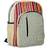 Generisch Zaino Himalayan Hemp - fatto a mano - Zaino unisex in canapa - stile etnico - scomparto per computer portatile - ideale per università, viaggi e uso quotidiano - prodotto in Nepal