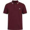 Fred Perry Polo Slim Fit Twin Tipped M3600, rosso, M