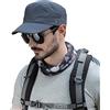Pyrafox Cappellino da baseball classico regolabile con visiera corta traspirante da uomo, Grigio (tesa pieghevole), Taglia unica