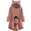 Fannyfuny Vestaglia Invernale Pile Bottoni Cappotto da donna a maniche lunghe con cappuccio e cerniera lampo con cappuccio Cappotti morbidi con cappuccio con tasca con cerniera calda Abbigliamento X Caccia
