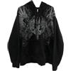 Suncadmious Moda Uomo e Donna Y2K Cerniera Goth Felpa con Cappuccio Oversize Hip-Hop Street Felpa 2000 retrò Rapper Rock Felpa con Cappuccio (Nero,S)