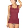 LADY·C Top 85% Lana e 15% Seta Plissé Spalline Giri Pizzo Canotta Donna Canottiera Comoda (IT, Testo, L, XL, Regular, Regular, Bordeaux)