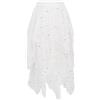 Eauptffy Gonna con paillettes in tulle, da donna, lunga - Minigonna Swing A linea Tütü Tulle Gonna estiva irregolare con glitter Rockabilly anni '50, bianco, M