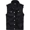 YOUCAI Gilet Denim Uomo Giubbotto Smanicato Jeans Giacca Senza Maniche Denim Vest Panciotto Gilet Slim Fit Aderente Giacca Jeans Capispalla